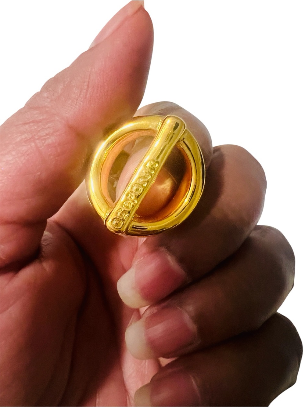 NWT UNO de 50 "On/Off" 18k Gold Plated Ring - Size 8.5 - Picture 8 of 14
